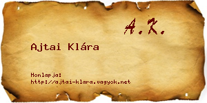 Ajtai Klára névjegykártya